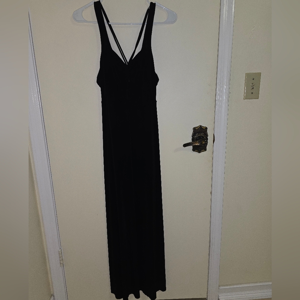 Free People Black Hypnotized Knit Strappy Cutout Maxi Dress Size: XS - Picture 4 of 9